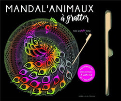 Mandal'animaux cartes à gratter