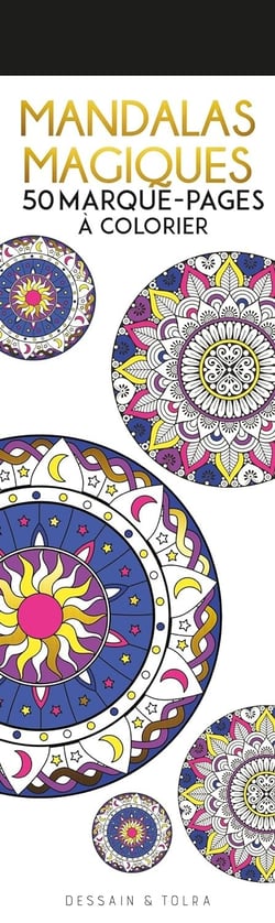 Mandalas magiques - 50 marque-pages à colorier