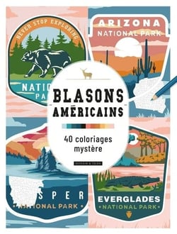 Blasons américains - 40 Coloriages mystère !