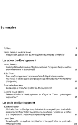 Les sentiers du developpement, de l'art a la maniere