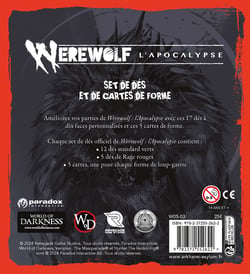 Werewolf : L'Apocalypse - Arkhane -  Set de dés et cartes de forme