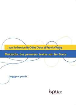 Nietzsche. Les premiers textes sur les Grecs