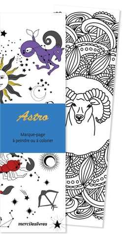 Marque-pages à peindre ou à colorier - Astro