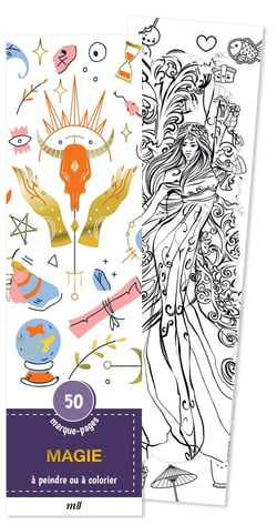 Marque-pages - Magie : 50 marque-pages à peindre ou à colorier