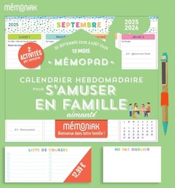 Mémopad : Calendrier hebdomadaire pour s'amuser en famille : De septembre à décembre (édition 2025/2026)