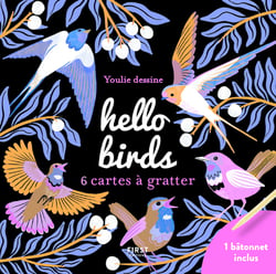 Cartes a gratter mini - hello birds