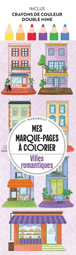 Mes marque-pages à colorier - Villes romantiques