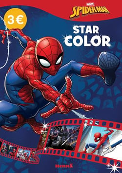 Marvel spider-man - star color - (spider-man fond bleu)