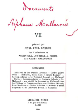Documents Stéphane Mallarmé VII
