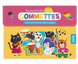 Ma pochette de 100 gommettes - Les instruments de musique