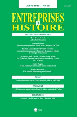 LES DIRECTEURS FINANCIERS-EH 95-JUIN 2019 : ENTREPRISES et HISTOIRE 95-JUIN 2019-DOC:LE DEPART.DES OPER.FINAN.INT. A PARIBAS