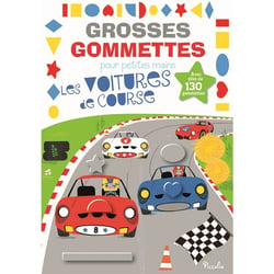 Les voitures de course - Grosses gommettes pour petites mains