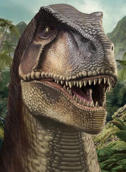 Carnet  - 13 X 18 X 0.7 cm - T Rex - 96 pages lignées et unies