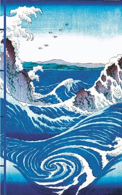 Carnet Hazan L'eau dans l'estampe japonaise 16 x 23 cm (papeterie)