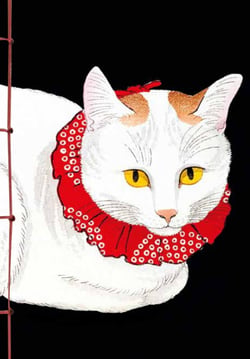Carnet Hazan Les chats dans l'estampe japonaise 12 x 17 cm (papeterie)