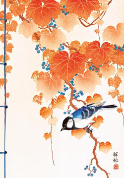 Carnet Hazan Mésange dans l'estampe japonaise 18 x 26 cm (papeterie)