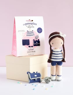 Kit crochet Les Editions de Saxe - Panoplie Lulu école - Lulu Compotine