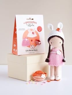 Kit crochet Les Editions de Saxe - Panoplie Lulu fleurs - Lulu Compotine