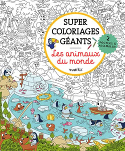 Super coloriages géants Les animaux du monde