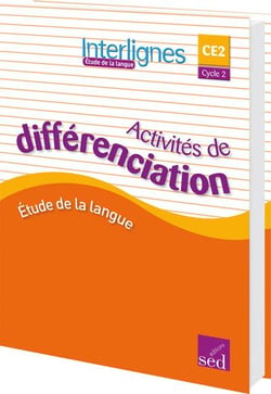INTERLIGNES : étude de la langue - CE2 - classeur de différenciation (édition 2016)
