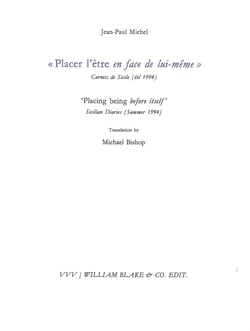 Placer l'être en face de lui-même