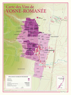 Carte des vins de Vosne-Romanée
