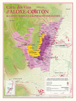 Carte des vins Aloxe-Corton Pernand-Vergelesses et Ladoix