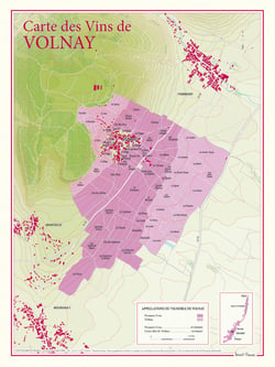 Carte des vins de Volnay