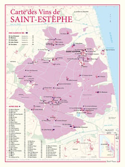 Carte des vins de Saint-Estèphe