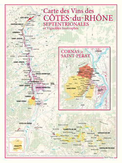 Carte des vins des Côtes-du-Rhone septentrionales