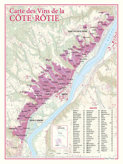 Carte des vins de Côte- Rôtie