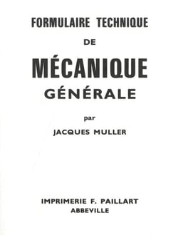 Formulaire technique de mécanique (2000)