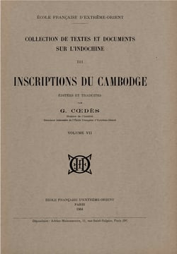 Inscriptions du Cambodge t.7