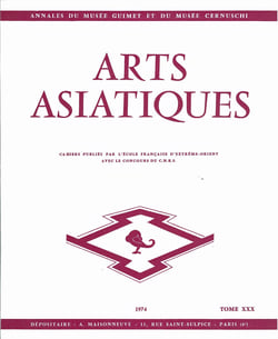 Arts asiatiques t.30 (1974)