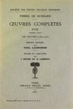 Tome xviii - les oeuvres (1584-1597)- pieces attribuees, lettres, vers et prose en latin