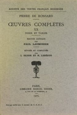 Tome xx - index et tables