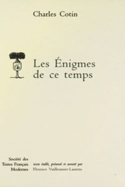 Les enigmes de ce temps