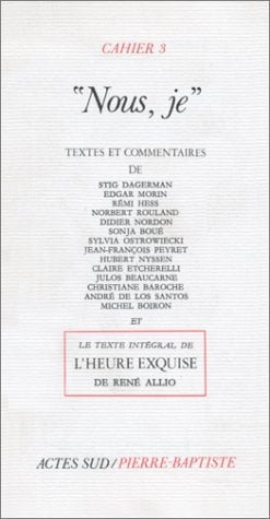 Cahiers Pierre Baptiste t.3 - nous, je