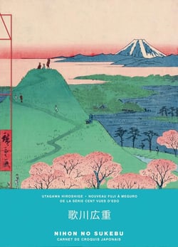 Carnet Utagawa Hiroshige / Nouveau Fuji à Méguro de la série cent vues d'Edo