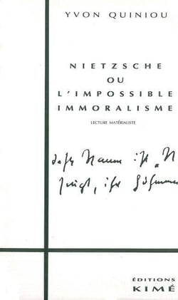 Nietzsche ou impossible immoralisme