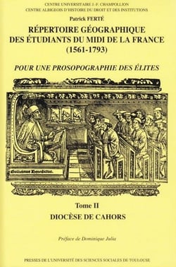 Repertoire geographique des etudiants du midi de la france (1561-1793). tome ii - vol02
