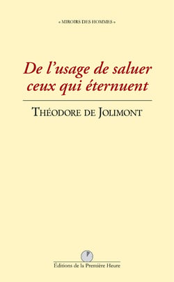 De l'usage de saluer ceux qui éternuent et de leur adresser des souhaits