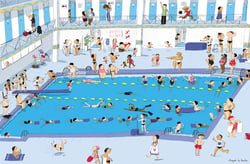 A la piscine avec magali le huche