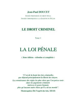 La loi penale (le droit criminel t1)