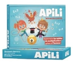 Jeu de 60 cartes Apprendre Les Tables de multiplication grâce à l'humour