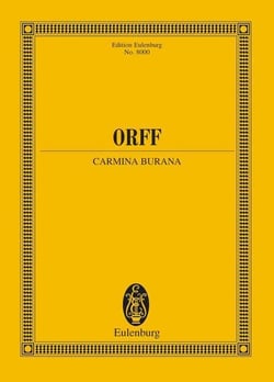 Eulenburg miniature scores - carmina burana - cantiones profanae. soloists (stbar), mixed choir (sat