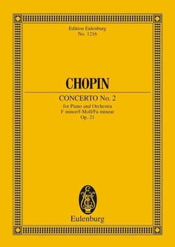 Eulenburg miniature scores - piano concert no. 2 fa mineur - op. 21. piano and orchestra. partition