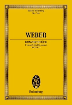 Eulenburg miniature scores - konzertstuck fa mineur - op. 79. wev n.17. piano and orchestra. partiti