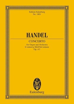 Concerto per org op. 4 n. 1 sol m. (williams) poche