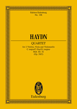 Eulenburg miniature scores - quatuor a cordes ut majeur - sonnen-quartett nr. 2. op. 20/2. hob. iii: